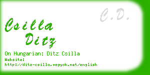 csilla ditz business card